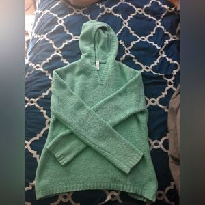 Mint Knit Hooded Sweater